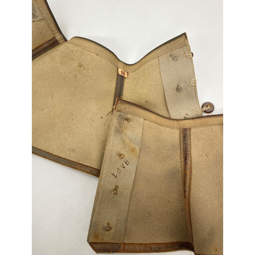 Antique Vintage Spats Gaiters Lot 4 Pairs 1 Single Wool Canvas Leather England - Picture 10 of 14